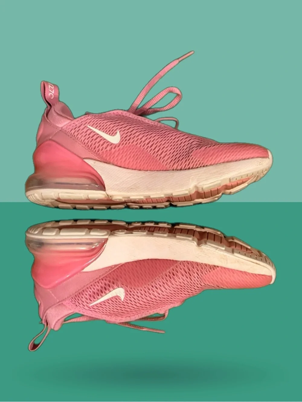 Nike Pink Girls' Air Max 270 Style Sneakers- good condition